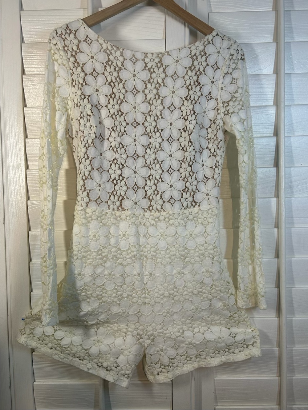 Vintage Lace Button Romper